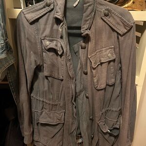 Women's Gray Military Field Jacket